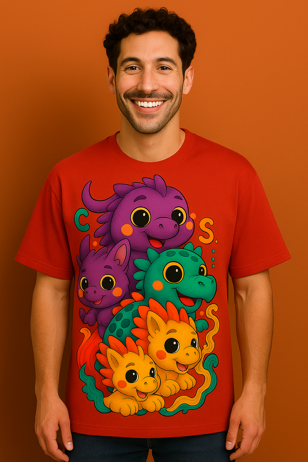 Tiny Titans Tee – Cute Baby Dragon Graphic T-Shirt | ShadowX