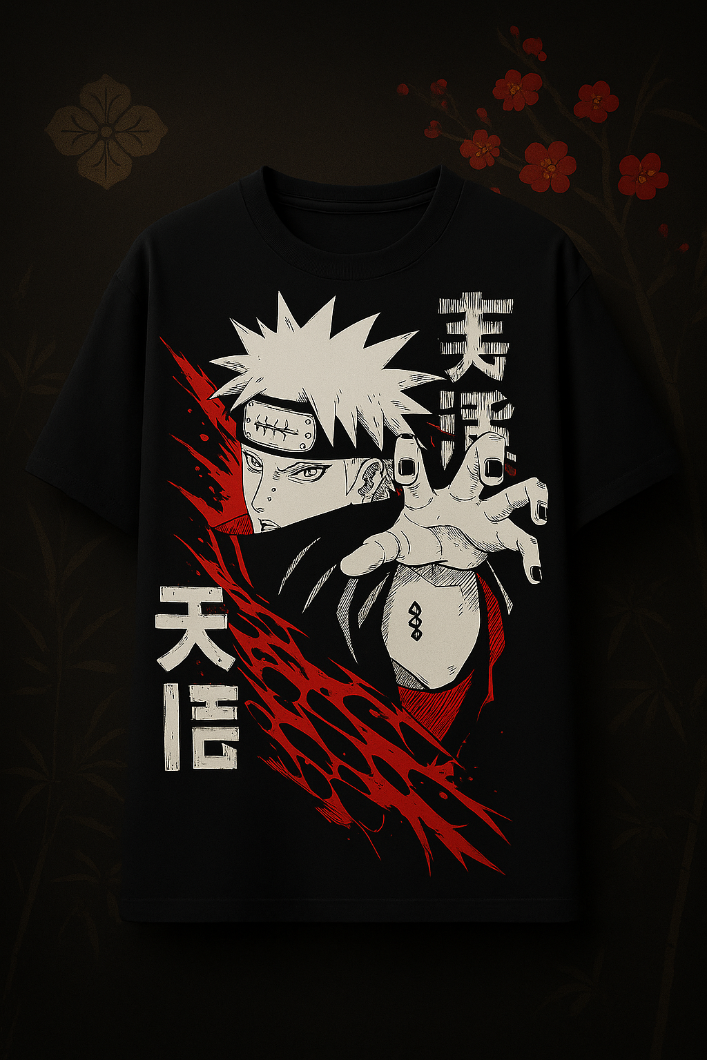 Shadow Jutsu White Oversized T-Shirt | Anime Ninja Edition