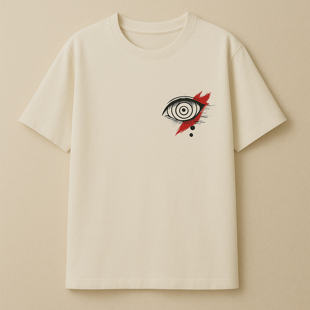 Shadow Jutsu White Oversized T-Shirt | Anime Ninja Edition