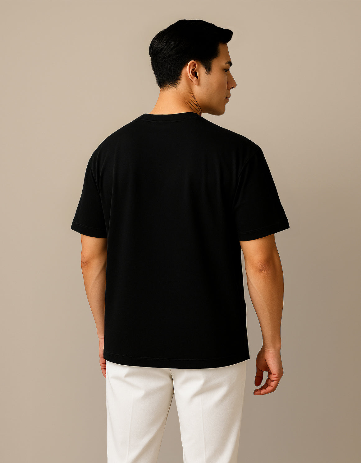 Plain Black Oversized Drop Shoulder T-Shirt