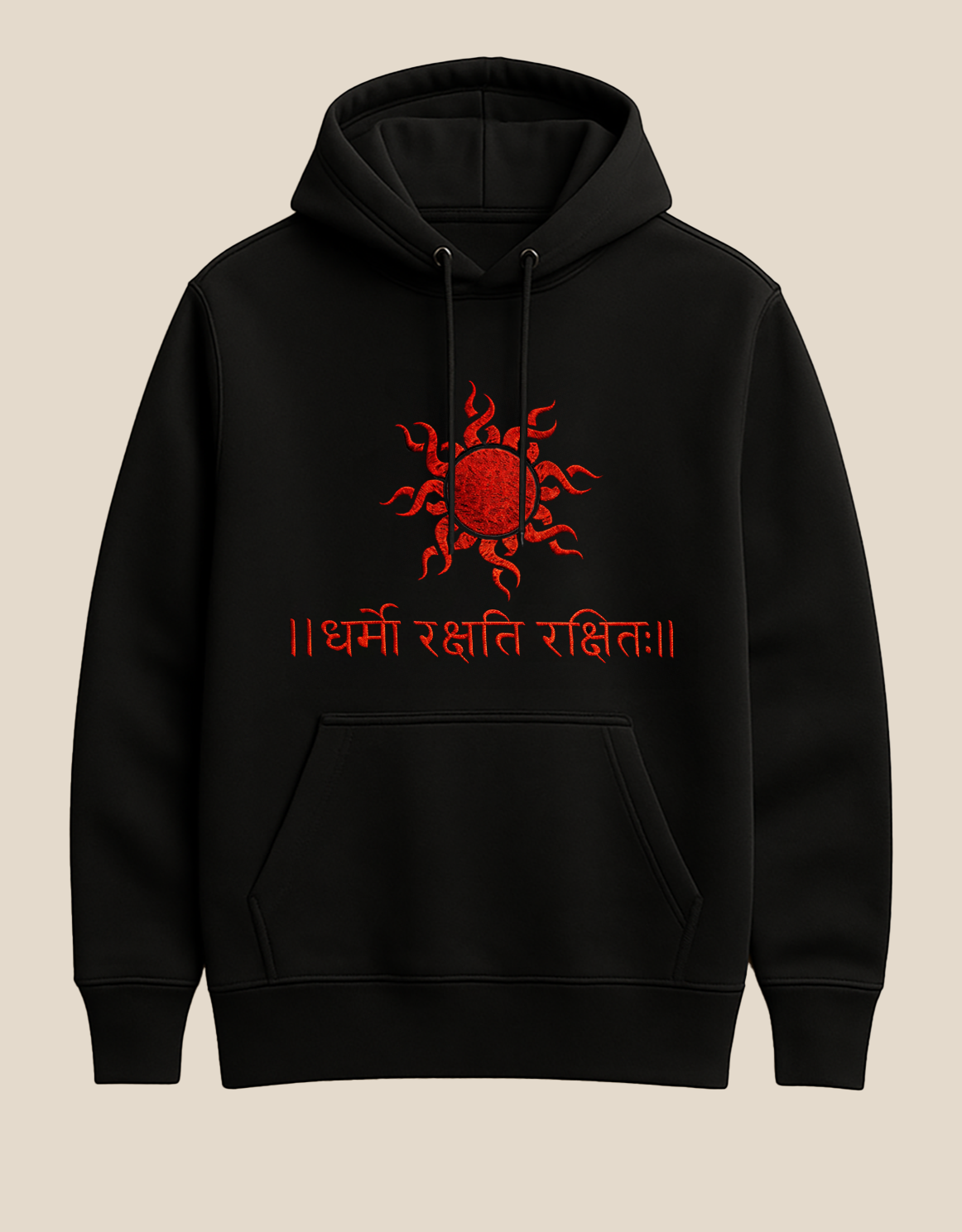 Spiritual Hoodie | Dharmo Rakshati Rakshitah Regular Size Hoodie - shadowX