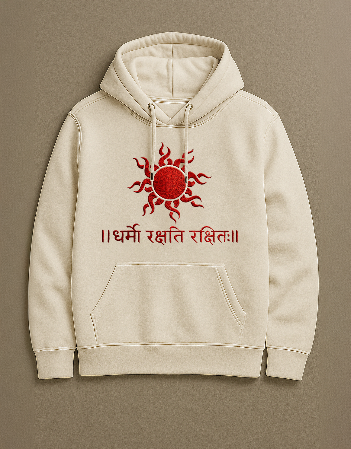 Spiritual Hoodie | Dharmo Rakshati Rakshitah Regular Size Hoodie - shadowX