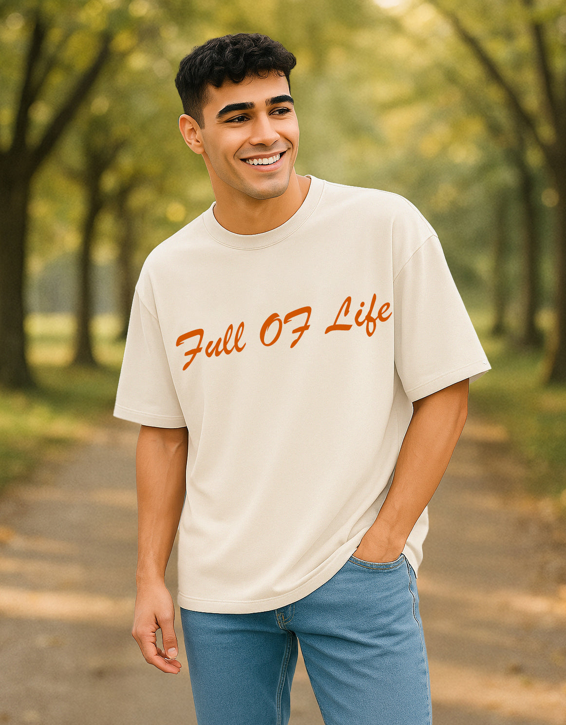 Ember Happy Fox Oversized T-Shirt