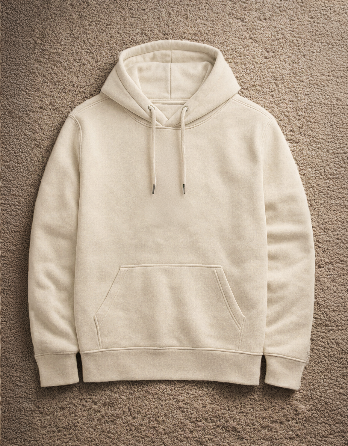 Minimal Street Hoodie – Cream