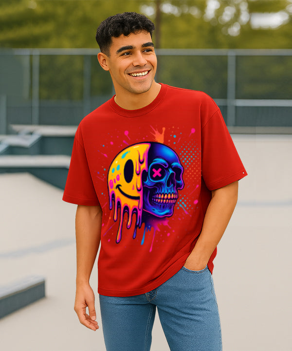 Smile & Skull Oversized T-Shirt