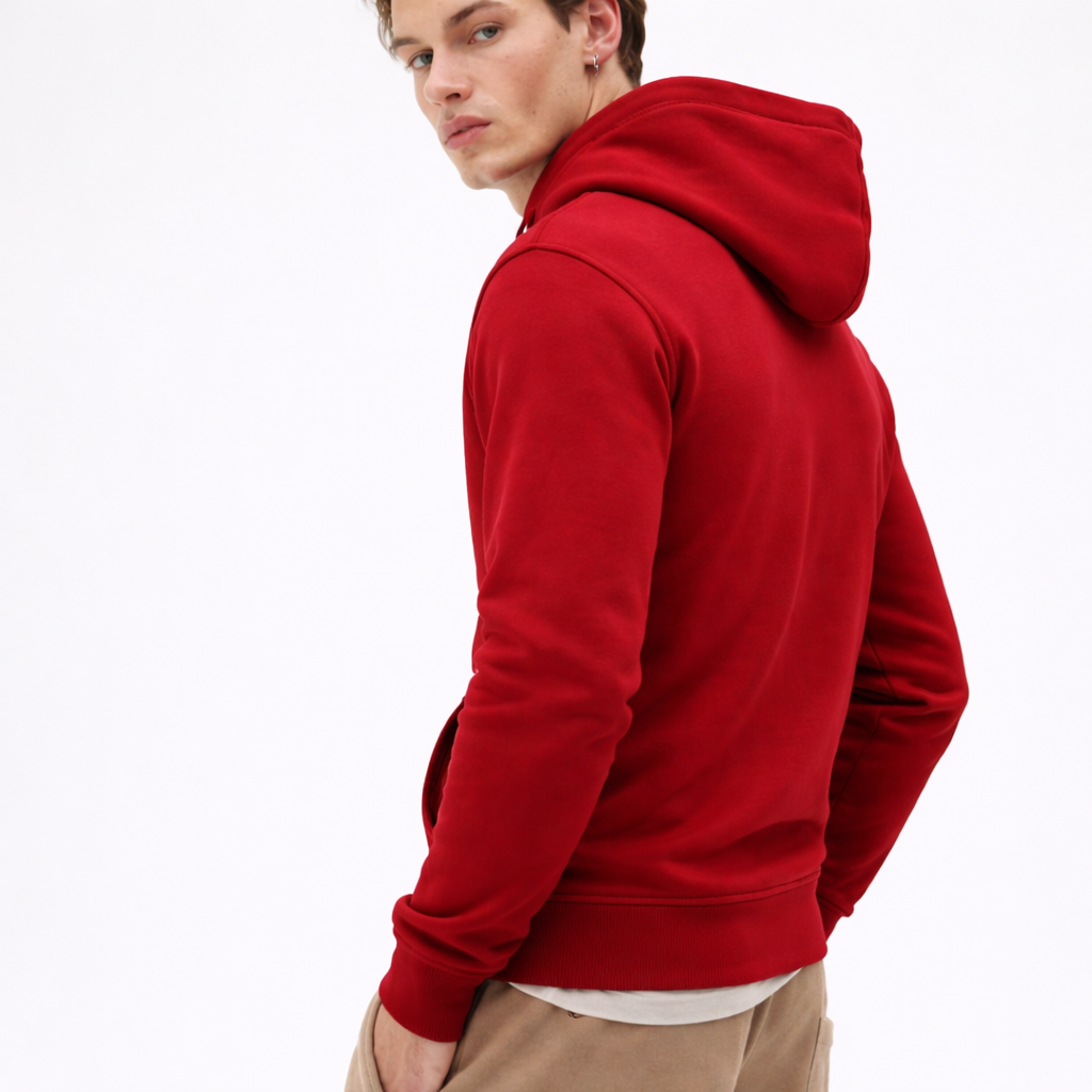 Essential Solid Hoodie Crimson Red – Crimson Red