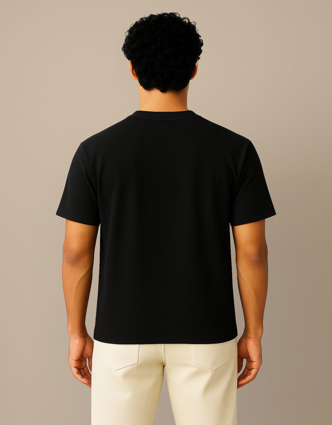 Plain Black Regular Fit T-Shirt