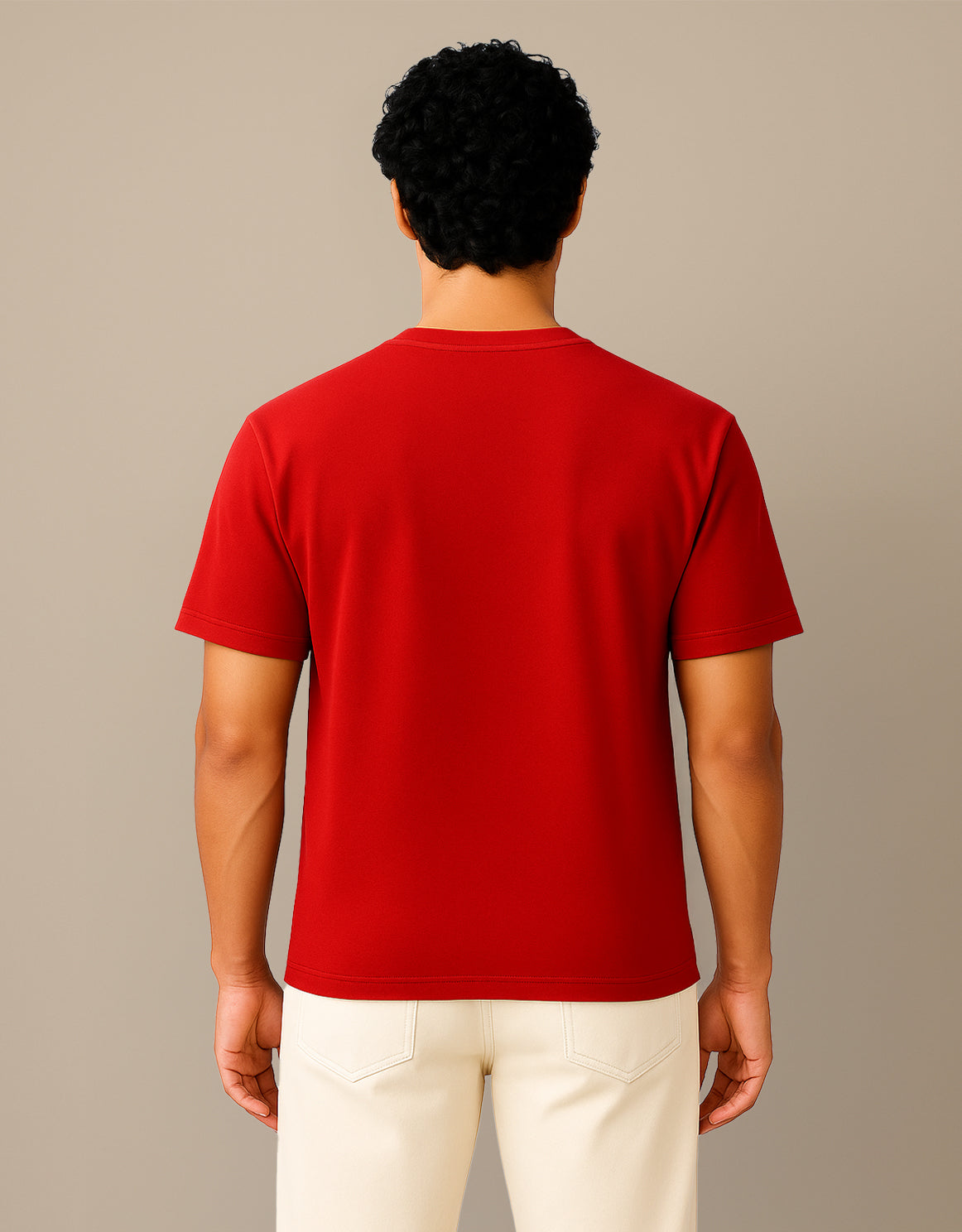 Plain Red Regular Fit T-Shirt