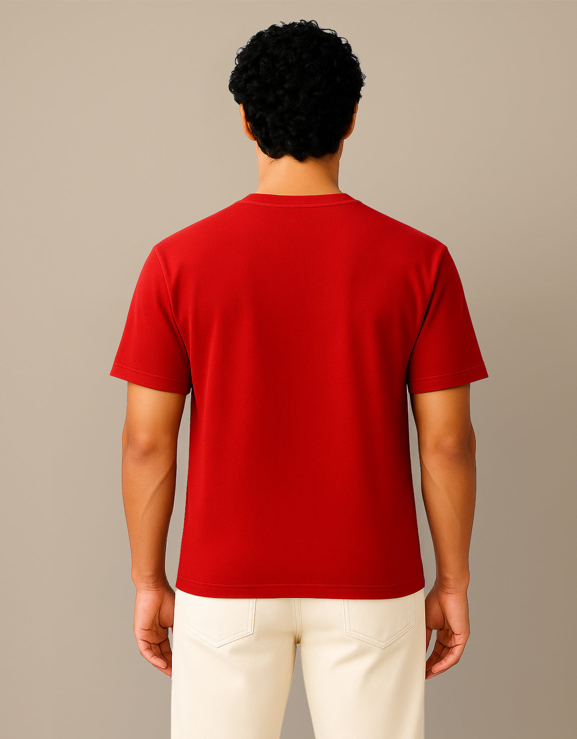 Plain Red Oversized Drop Shoulder T-Shirt